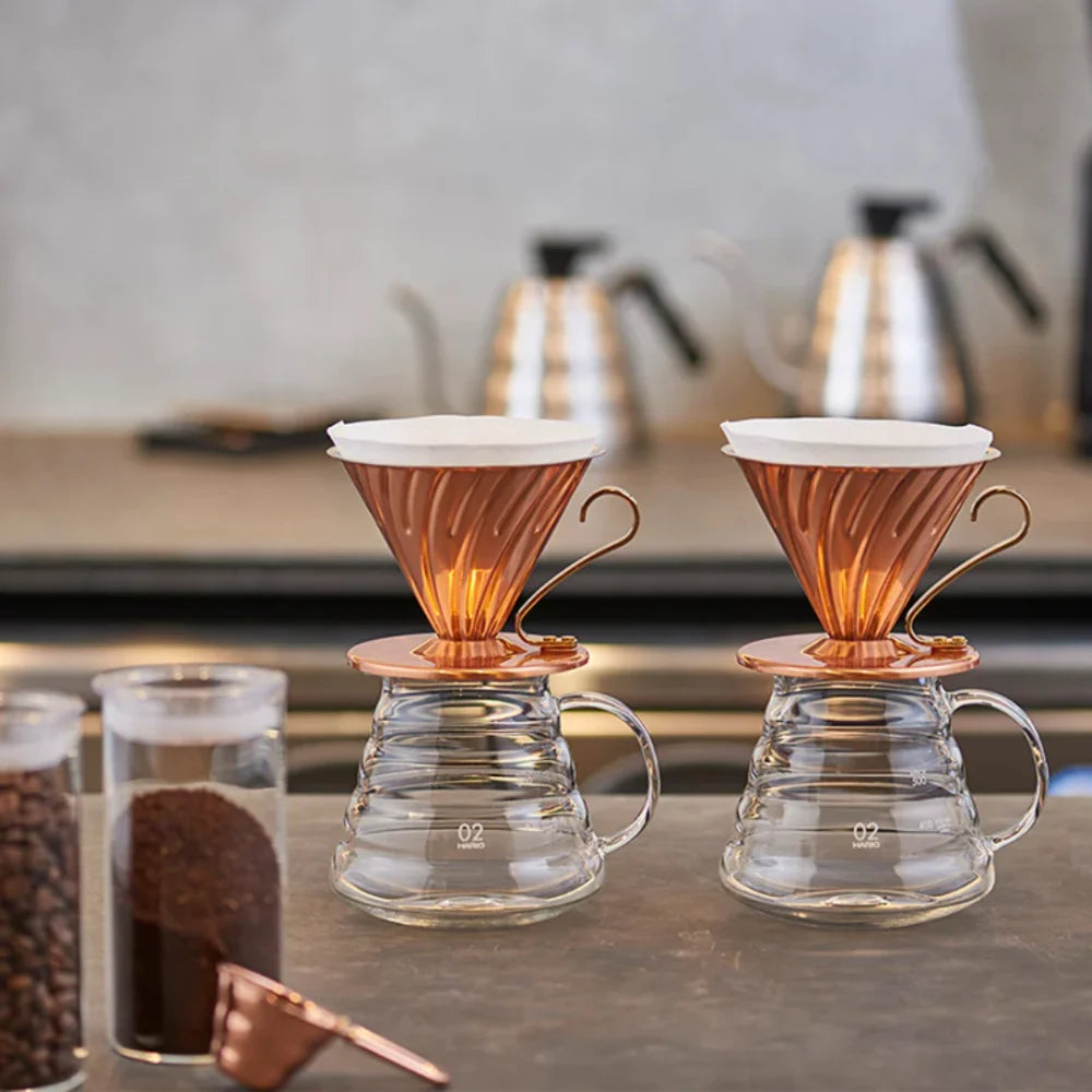 Hario Dripper V60-02 Copper With Nickel Plating Inside
