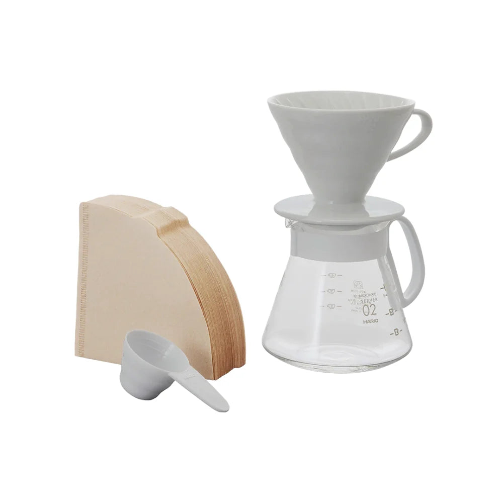 Hario Dripper V60 Ceramic 02 Set White