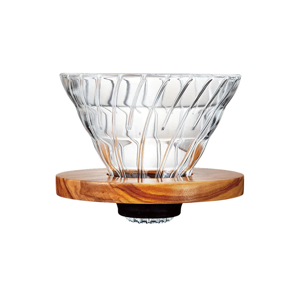 Hario Dripper V60 02 Glass and Olive Wood