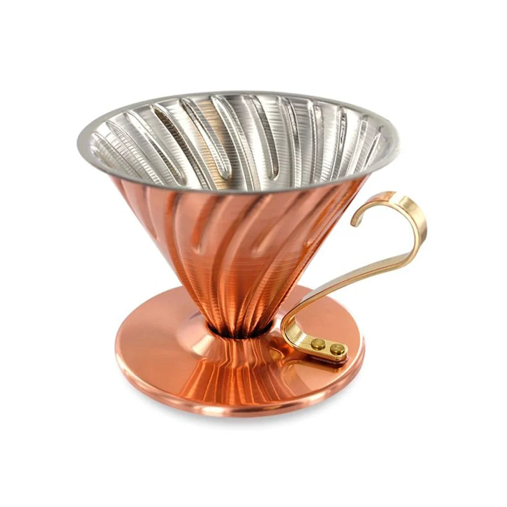 Hario Dripper V60-02 Copper With Nickel Plating Inside