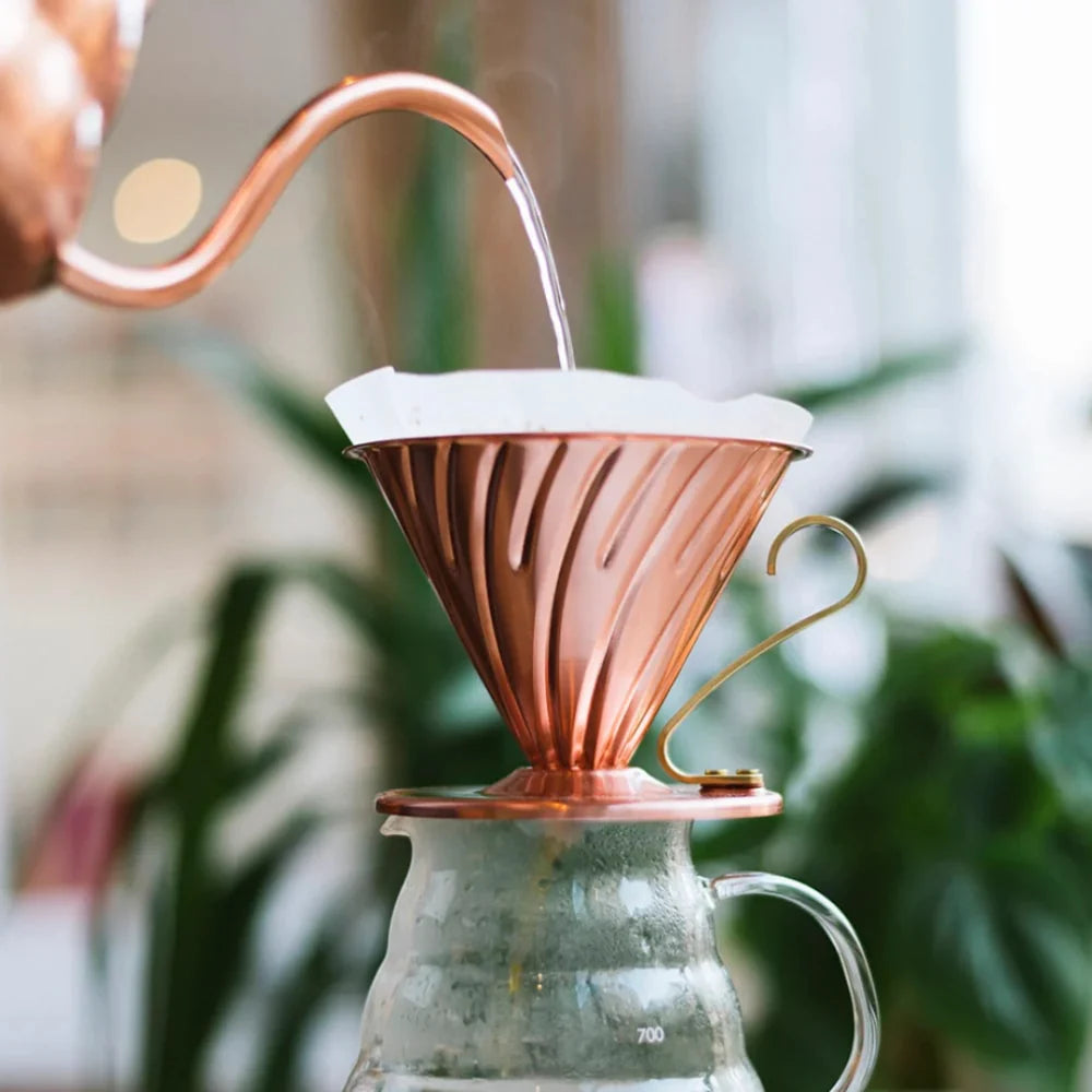 Hario Dripper V60-02 Copper With Nickel Plating Inside