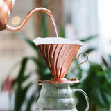 Hario Dripper V60-02 Copper With Nickel Plating Inside