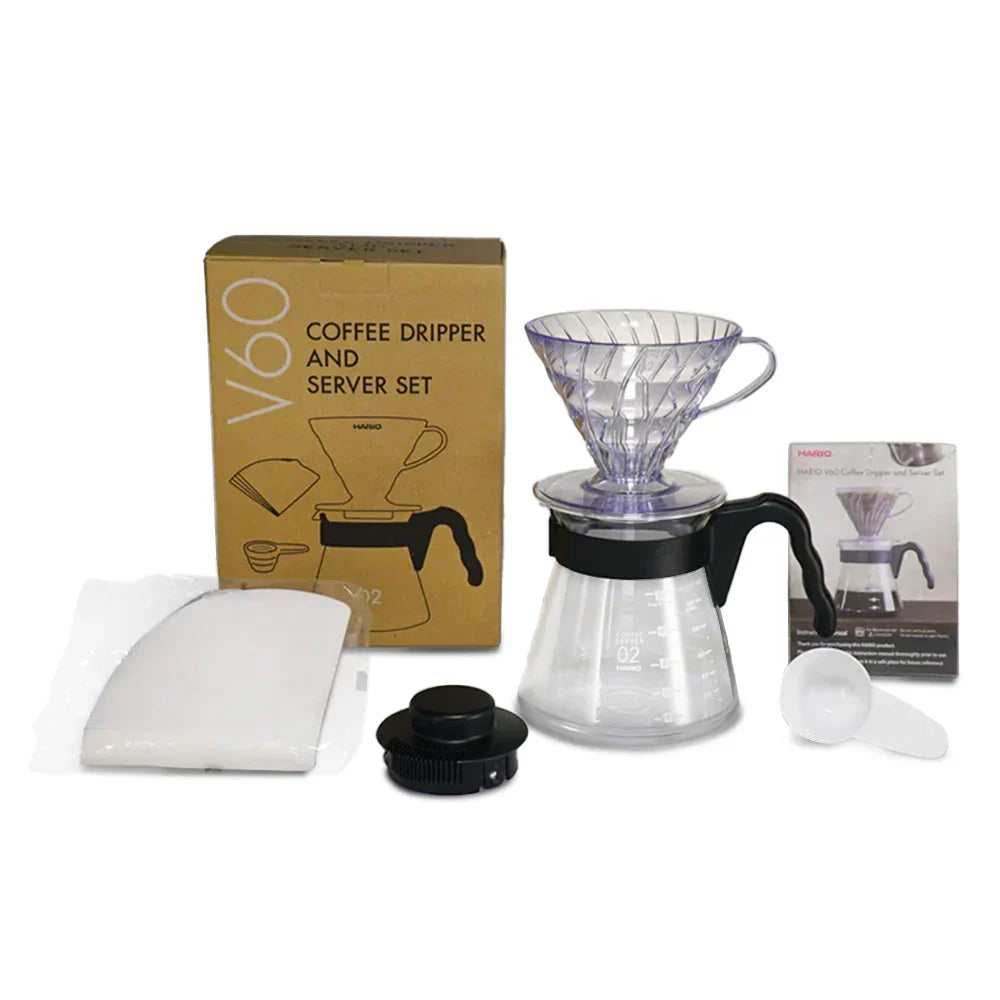 Hario Dripper and Server V60 Coffee Set 02 Size