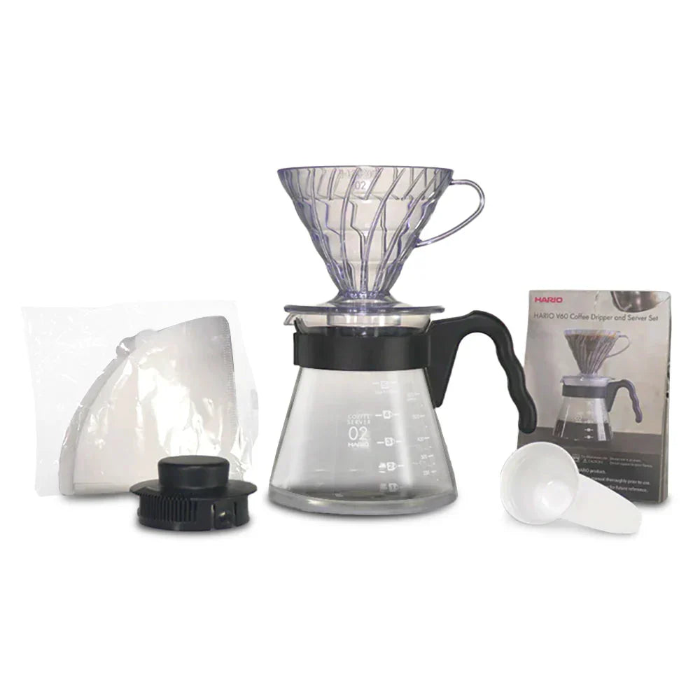 Hario Dripper and Server V60 Coffee Set 02 Size
